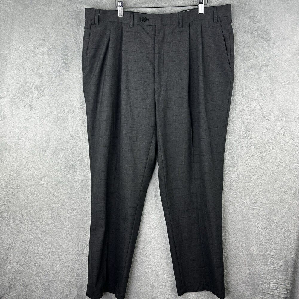 ralph lauren dress pants men Gray Check Trousers 40x32 (39x31)